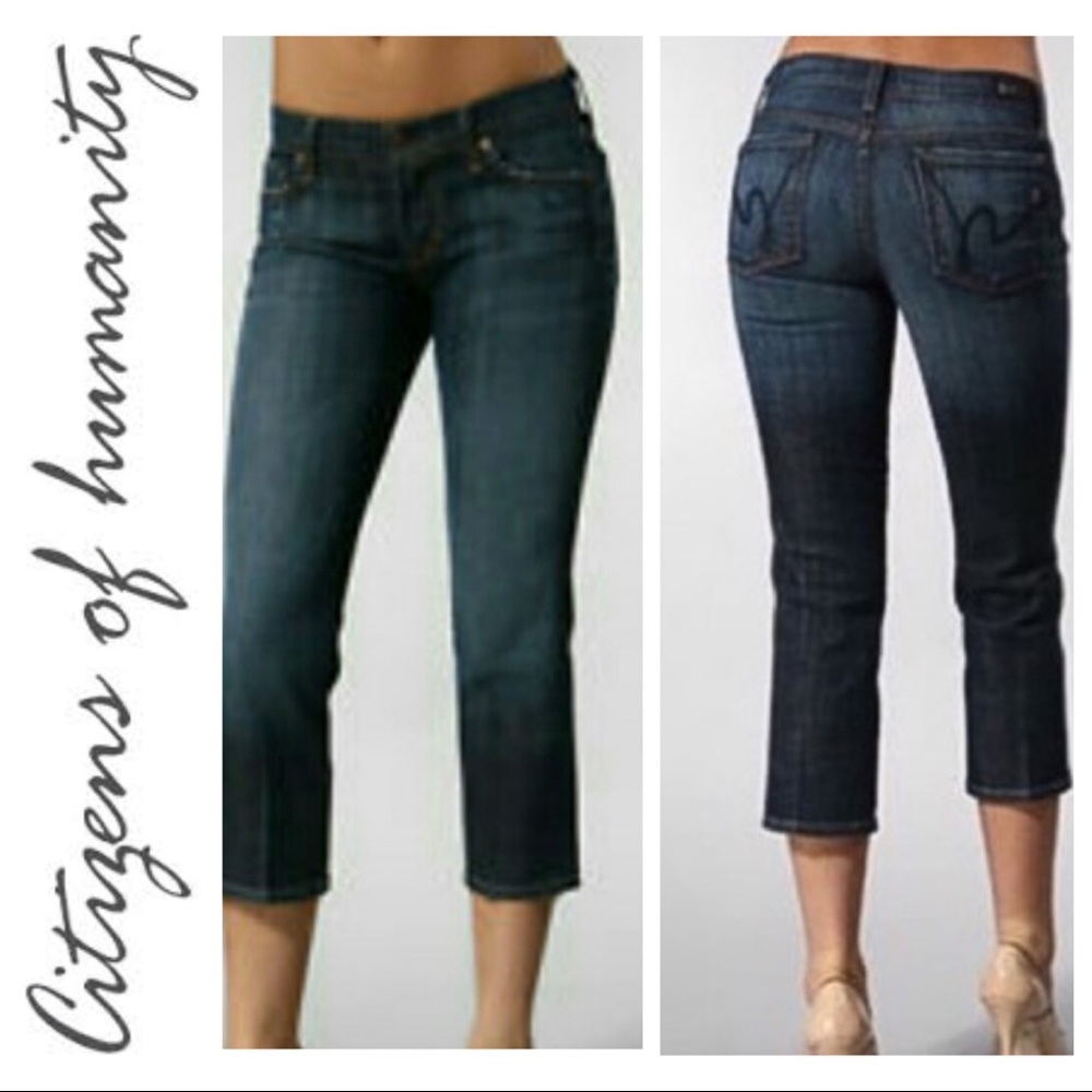 NWOT Citizens of Humanity Low Waist Cropped jeans